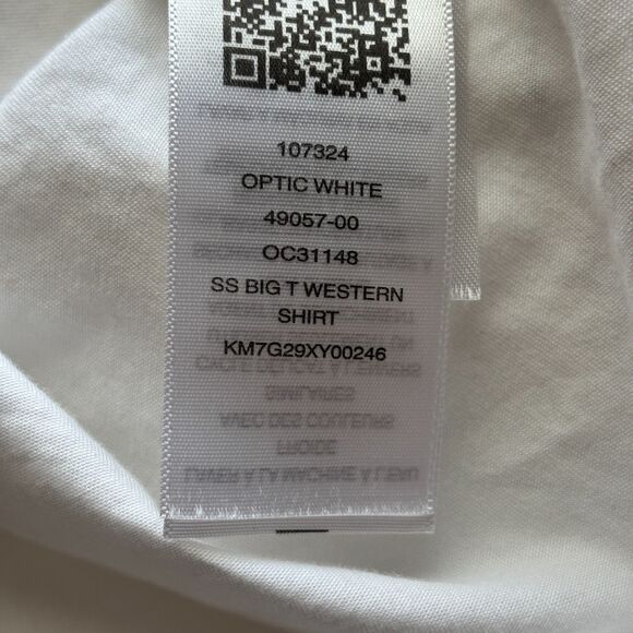 True Religion Men Pearl Snap Shirt Western Boho Short Sleeve White 3XL F169 - Picture 11 of 13